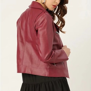 Nueva ropa informal con estilo, chaqueta de cuero de Color sólido para mujer, fabricación de la mejor calidad, chaqueta de cuero genuino para mujer - Product Image 2