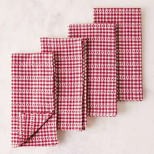 Servilletas de algodón con patrón de rayas americanas ecológicas hechas a mano para bodas reuniones familiares lavables para restaurantes por ITHL - Product Image 3