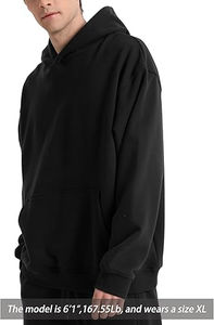 Mens Unisex Plus Size Autumn Winter Acid <b>Wash</b> Hoodie Heavyweight Fleece Vintage Cotton Sweatshirt Streetwear - Product Image 5