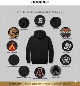 Sweat à capuche tricoté pour homme, 100% coton molletonné de haute qualité, 330g, anti-rétrécissement, coupe oversize, logo 3D gaufré sur le devant, hiver - Product Image 4