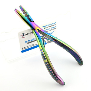 Outils d'extension de cheveux humains personnalisés Micro Links Beads Rings Plume Pince à sertir 2 trous 7 po pour le retrait de la perle Microlink - Product Image 4