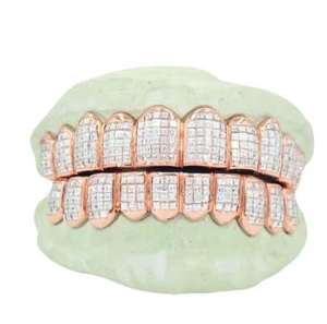 Fournisseur direct d'usine, grillz en or rhodié S925/morganite pour artistes, influenceurs, style hip-hop, bling supplémentaire - Product Image 3
