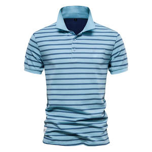 Hot New Men's Modern Casual Golf pour Polo Tissu en toile tricoté avec logo personnalisé de haute qualité avec motif solide en vente - Product Image 1