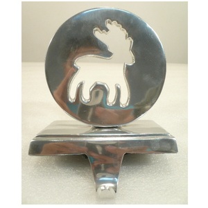 Nickel Finished Dog Metal <b>Stocking</b> <b>Holder</b> For Christmas Home Party Decorative - Product Image 5