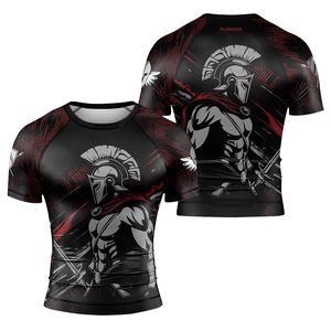 Rashguard d'entraînement MMA à manches longues, tissu extensible respirant, logo personnalisé, haut de grappling pour arts martiaux - Product Image 1
