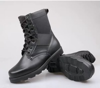 Newlesale bottes cuir sécurité Protection incendie Ultra léger garde de sécurité bottes d'inspection chaussures EVA caoutchouc BT204