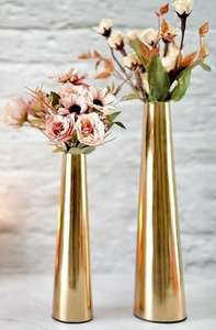 Vase à fleurs moderne en fonte d'aluminium, jardinière décorative en métal pour l'intérieur et les mariages - Product Image 3