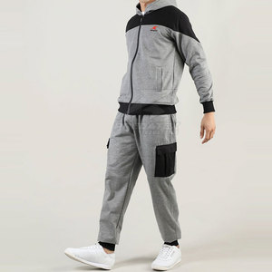 Ropa de invierno con logotipo personalizado para hombre, conjuntos de algodón 100% transpirables duraderos, chándal de talla grande con patrón sólido para uso en exteriores - Product Image 3