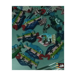 Solid <b>Wood</b> <b>Painted</b> Fish: Unfinished <b>Wood</b> Craft, Ideal for Bulk Orders With Competitive Price And High Quality From Vietnam - Product Image 1