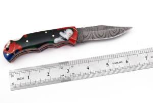 Wholesale 2024 Damascus <b>Steel</b> Folding Pocket Knife with Wood Handle DIY Grade OEM Customization for Camping Industrial Use - Product Image 5
