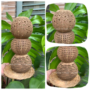 Bougeoir à bougie chauffe-plat en coquille de noix de coco fait à la main de conception personnalisée écologique pour la décoration de la maison à bas prix au Vietnam - Product Image 2