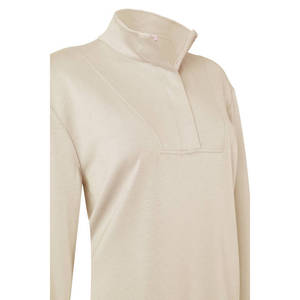 Sudadera de Punto con Cuello Alto Beige para Mujer - Product Image 2