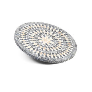 Bandeja giratoria redonda de nácar personalizada directa de fábrica con incrustaciones de concha de perla al por mayor de Vietnam - Product Image 4