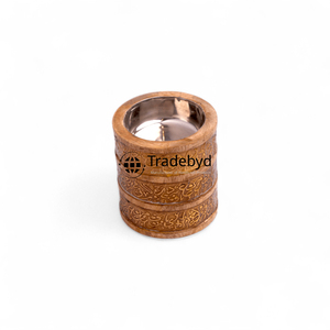 Brûleur Bakhoor en bois avec finition lisse et découpes sculptées Idéal pour l'aromathérapie quotidienne ou un usage domestique par Tradebyd - Product Image 3