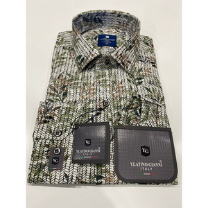 Camisa de primavera sólida de algodón 100% ajustada para hombre Tela transpirable cómoda hecha en Turkiye Disponible S a XXXL - Product Image 1