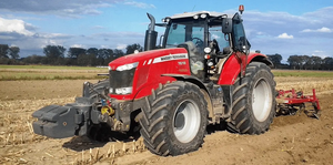 Tractor Usado Massey Ferguson 7619, Tractor Agrícola de 4 Ruedas Motrices con Neumáticos Grandes y Cabina Cerrada - Product Image 5