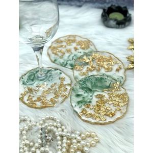 Posavasos de resina de diseño hecho a mano Juego de 4 con extra de gran calidad y material a muy buen costo - Product Image 2