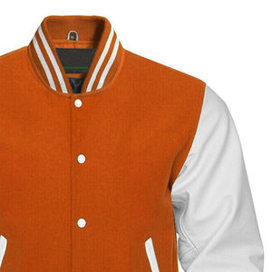 Rael Leather Sleeve Letterman <b>Summer</b> Parka Wholesale Winter <b>Jacket</b> Customize Fashion Button up Baseball <b>Jacket</b> for <b>Men</b> - Product Image 2