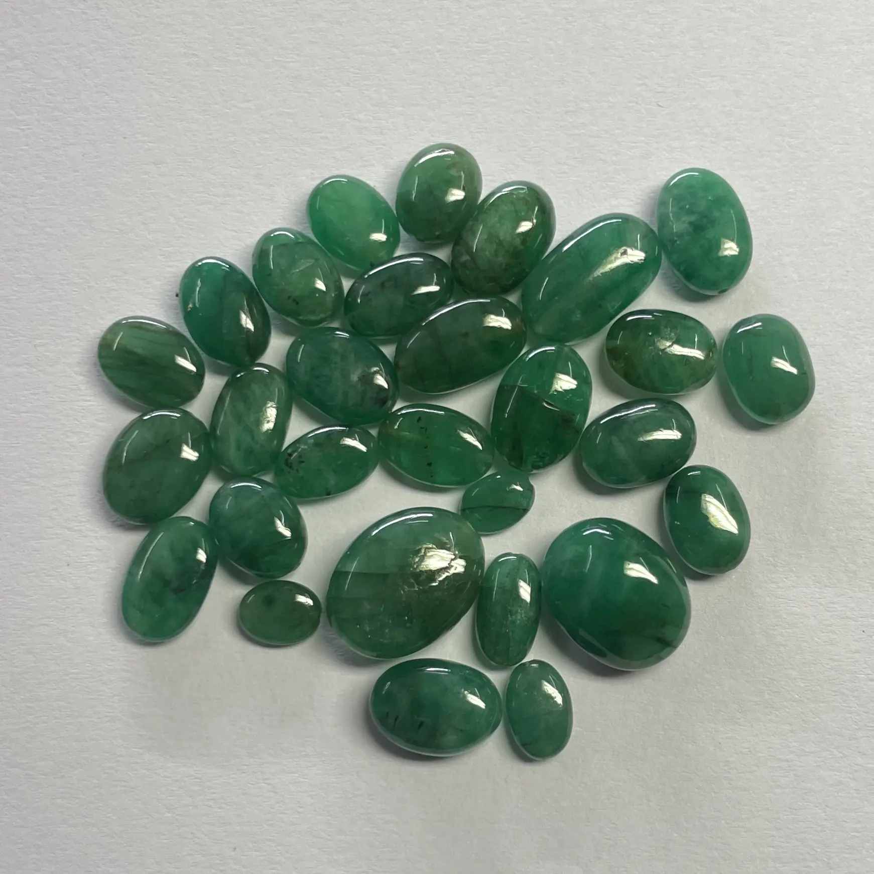 8mm verde naturale smeraldo dello zambia liscio Tumble pepite pietra preziosa perline collana di gioielli all'ingrosso allentati preziosa reale