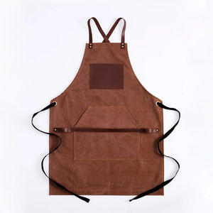 Customised Personalized Black Genuine <b>Leather</b> <b>Apron</b> Grill Kitchen <b>Apron</b> With Single <b>Apron</b> for Cooks Bartender Barista Chef Gift - Product Image 5