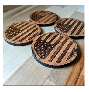 Custom Logo Natural <b>Wood</b> <b>Coasters</b> Coffee Cup Tea Cup Walnut <b>Coasters</b> Used For Hotels And Restaurant - Product Image 1