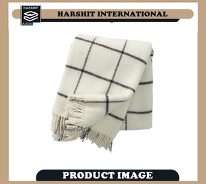 Premium Quality Material Custom Woven Blanket Classic Design Breathable Soft and Cozy Tartan Wool Blankets for <b>Sale</b> - Product Image 6