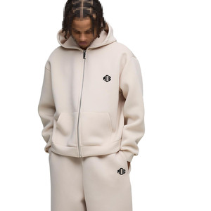 Heavyweight Cotton Fleece Zip Hoodie Jogger Set Relaxed Fit Winter Streetwear Tracksuit <b>for</b> Wholesale Buyers Global Import - Product Image 3