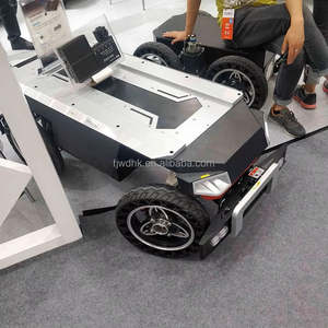 แชสซีหุ่นยนต์ UGV แบบล้อโลหะ รับน้ำหนักได้ 150 กก. น้ำหนักตัวเครื่อง 100 กก. รองรับหลายแรงดันไฟฟ้า พร้อมส่วนประกอบหลัก PLC สำหรับหุ่นยนต์พิเศษ - Product Image 4