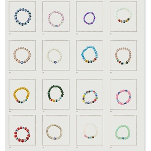 DAFNI BIG PAZAR Bracelet en plastique peint avec perle œil porte-bonheur, classique, rond, durable, élastique, à motif circulaire - Product Image 2