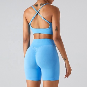 Shorts Deportivos para Mujer, Cintura Baja Acanalada, para Yoga, Gimnasio, Shorts Scrunch, Alta Elasticidad, Ropa Deportiva, Ropa Activa para Gimnasio - Product Image 3