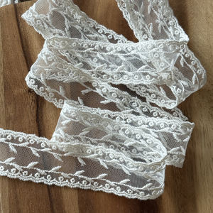 3.5cm Leaf garland Floral Edge <b>Trim</b> Korean Tulle Lace Embroidered Cotton Lace Wide for DIY Wedding Decor 1.38 inches - Product Image 4