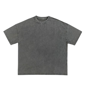 Camisetas de la mejor calidad para hombre, novedad de verano, camiseta de peso pesado, camiseta de manga corta con hombros caídos, camiseta lavada con ácido, ajuste ajustado Unisex - Product Image 1