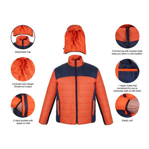 Chaquetas acolchadas para hombre, Polo de marca, MOQ bajo, diseño personalizado, ropa de calle, ropa de abrigo acolchada de invierno con capucha extraíble, chaqueta acolchada para hombre - Product Image 4