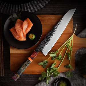 Cuchillos de cocina Grandsharp de 9.5'' forjados a mano, 3 capas de acero japonés AUS10, cuchillo Kiritsuke con mango de madera solidificada - Product Image 2