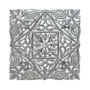 Panel de pared decorativo de forma cuadrada tallado a mano de madera MDF antigua de alta calidad Panel de pared de exportador exquisito Premium - Product Image 6