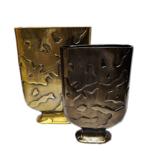 Aluminium Metal Flower <b>Vase</b> Stylish Home Decor with <b>Unique</b> Metal Durable Design Modern Luxury <b>Vases</b> for Indoor and Outdoor Use - Product Image 3