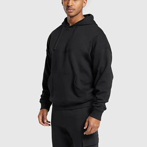 Venta al por mayor de calidad superior bordado personalizado impreso de algodón de lana pulóver Sudadera con capucha de peso pesado de gran tamaño gota - Product Image 5