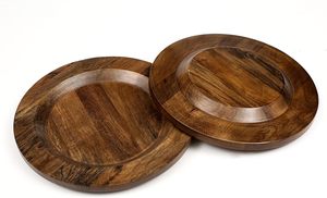 Platos de Madera de Lujo Hechos a Mano, Redondos y Ecológicos para Uso Doméstico, Decoración de Mesa y Comedor, Fáciles de Limpiar - Product Image 3