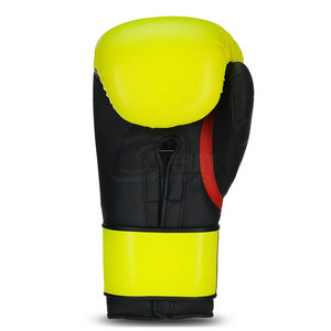 Guantes de boxeo de cuero para hombre hechos a medida con muñeca con cordones para entrenamiento con logotipo de diseño personalizado - Product Image 4