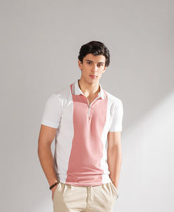 Nueva Camiseta de manga corta de verano para hombre, cuello blanco con cremallera, moda informal de negocios, camisa holgada con solapa, camisa transpirable para hombre - Product Image 5