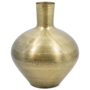 Vase décoratif moderne en métal doré martelé, pot à fleurs de luxe en laiton, centre de table, vases antiques en aluminium pour la maison et la décoration de mariage - Product Image 3