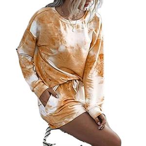 Women Above Knee Solid Knitting Quarter-<b>Zip</b> Sweatshirt and <b>Shorts</b> Set Trendy Two-Piece Casual Wear - Product Image 3