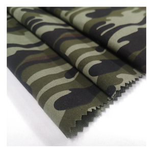 97% algodón 3% Spandex camuflaje estampado Span sarga melocotón teñido tela transpirable y características metálicas sarga de algodón para uniformes - Product Image 2