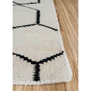 พรมขนสัตว์ทอมือลายเรขาคณิต Indusbar Ivory รุ่น Dwrm-117 ขนาด 9x12 ฟุต ผลิตจากฝ้ายออร์แกนิคและวิสโคส เหมาะสำหรับใช้ในบ้าน - Product Image 4