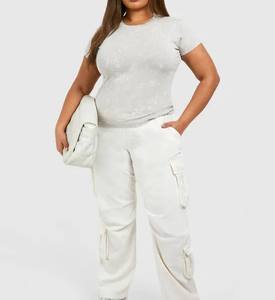 Venta al por mayor personalizado su propio logotipo Atlético camiseta Casual manga corta mujeres camisetas entrenamiento, arruinar, Fitness, usar cómodo - Product Image 2