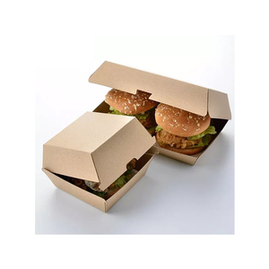 Caja de papel Kraft ecológico para hamburguesas - Product Image 1
