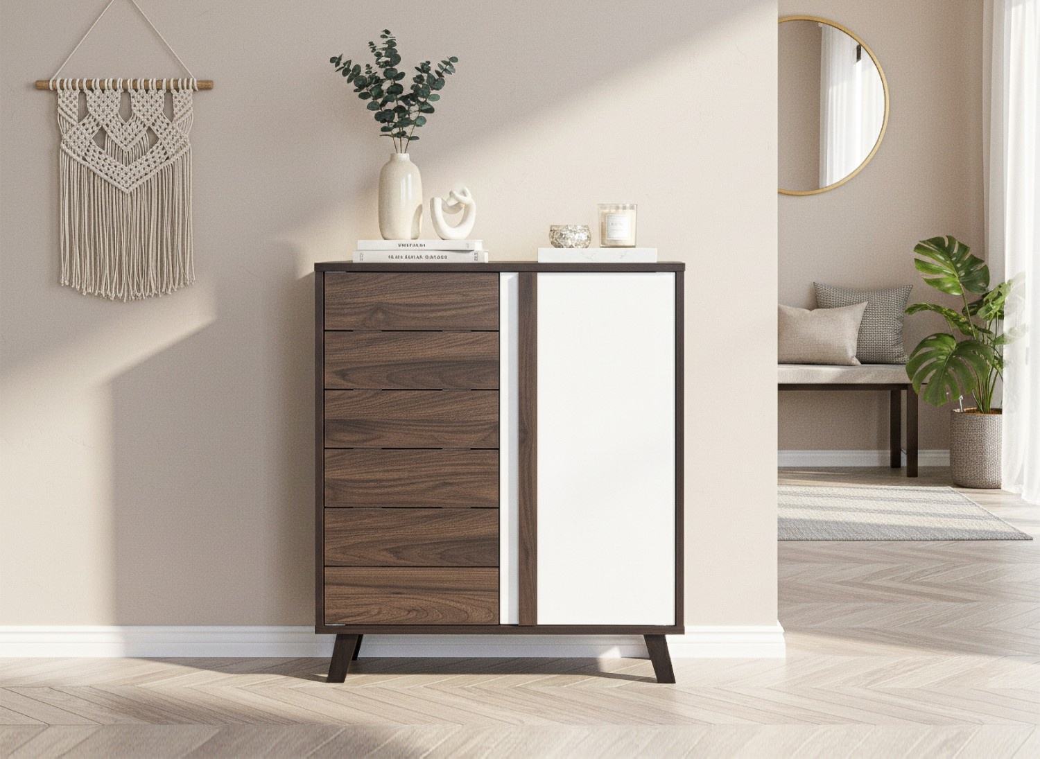 Columbia Walnut + White