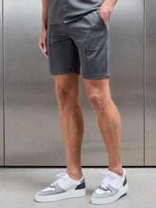 Ensemble de t-shirts et shorts en coton respirant d'été personnalisable pour hommes vente en gros de tissus épais et doux tissage tricoté décontracté - Product Image 4