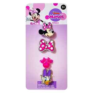 LISTO PARA EL SILLERO H.E.R. Accesorios Oficiales con Licencia de Minnie, Juego de 4 Anillos Ajustables para Niñas Pequeñas, Artículos Esenciales para Parques Temáticos - Product Image 1