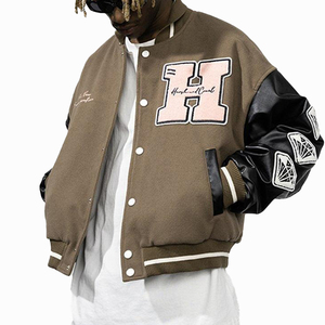 Chaqueta cálida para hombre, chaqueta universitaria de béisbol bordada personalizada, ropa de abrigo para uso deportivo de invierno - Product Image 1